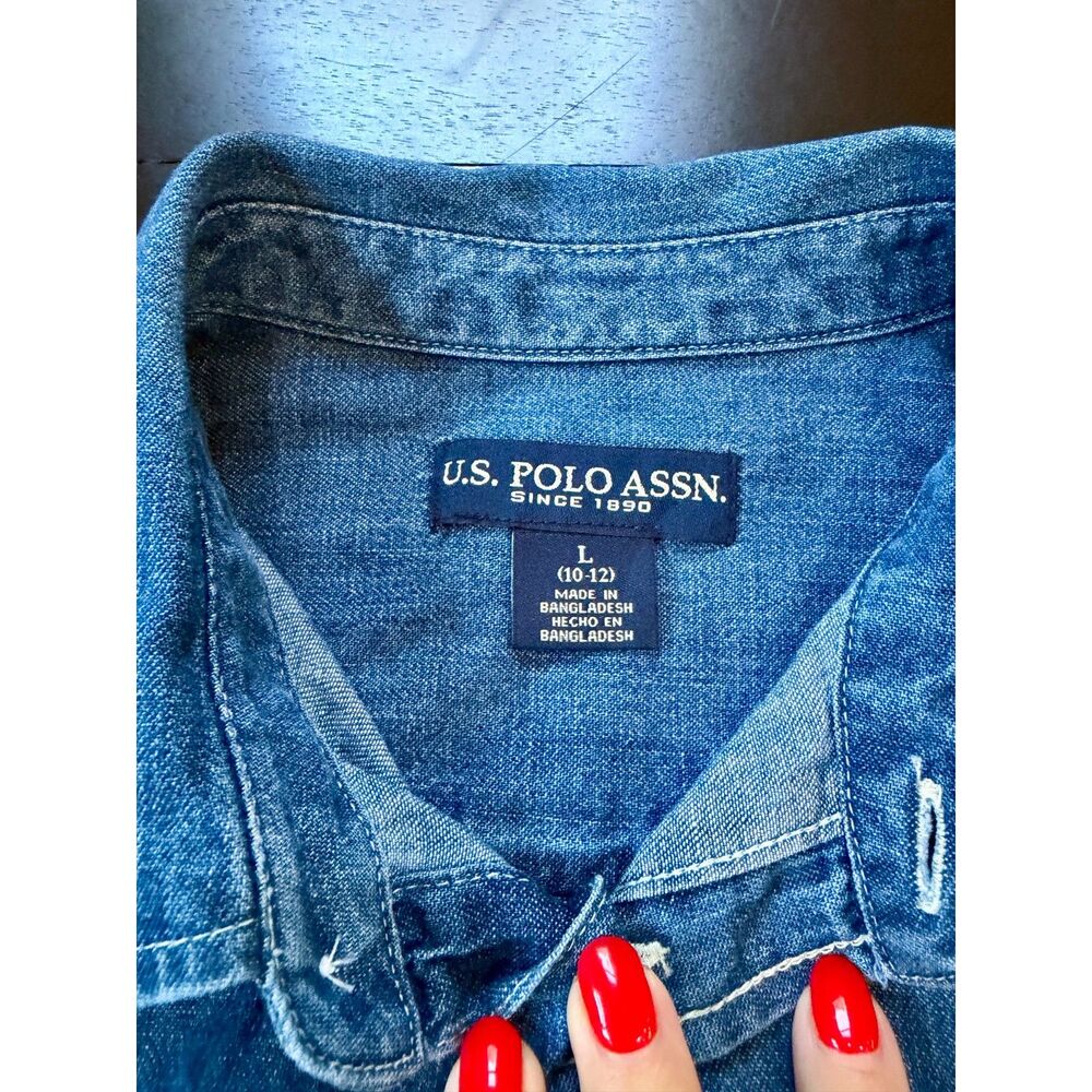 U.S. Polo Assn. long-sleeved denim button-down shirt